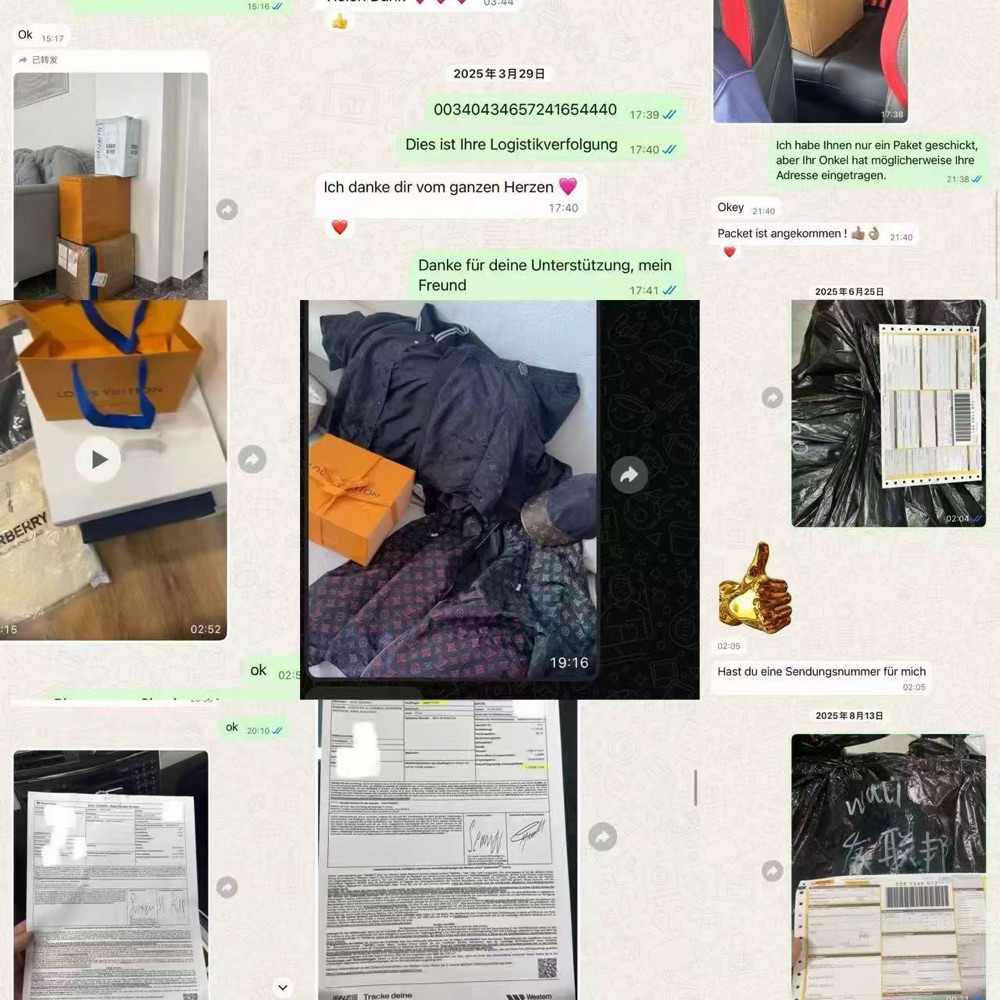 Buyer package and delivery feedback collage